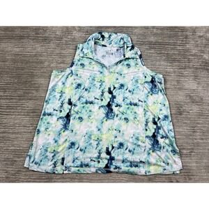 Livi Active Women's Tie-Dye Tank Top in Blue, Aqua, Navy, Lime